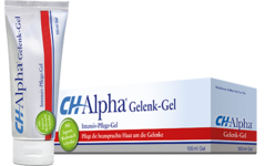 CH-Alpha<sup>®</sup> Gelenk-Gel ist ein Intensiv-Pflege-Gel mit dem Dreifachkomplex aus Ingwer, Weihrauch und Arnika. Diese pflanzlichen Auszüge pflegen die Gelenkregionen und entspannen die Muskulatur.