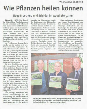 NW Zeitungsartikel Apothekergarten
